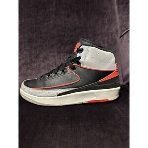 Nike Air Jordan Retro 2 Black Infrared 23 Cement 395718-023 GS Sz 6.5Y / 8 WMNS